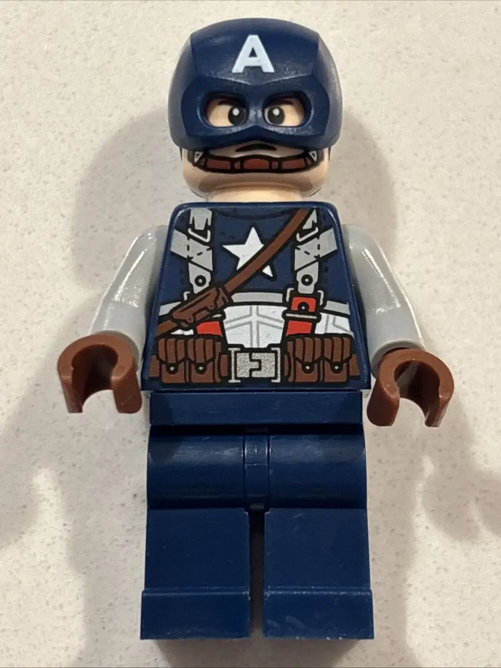 Lego Captain America Minifigure #sh1011 Dark Blue Suit Set #76313 Brand New